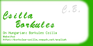 csilla borkules business card